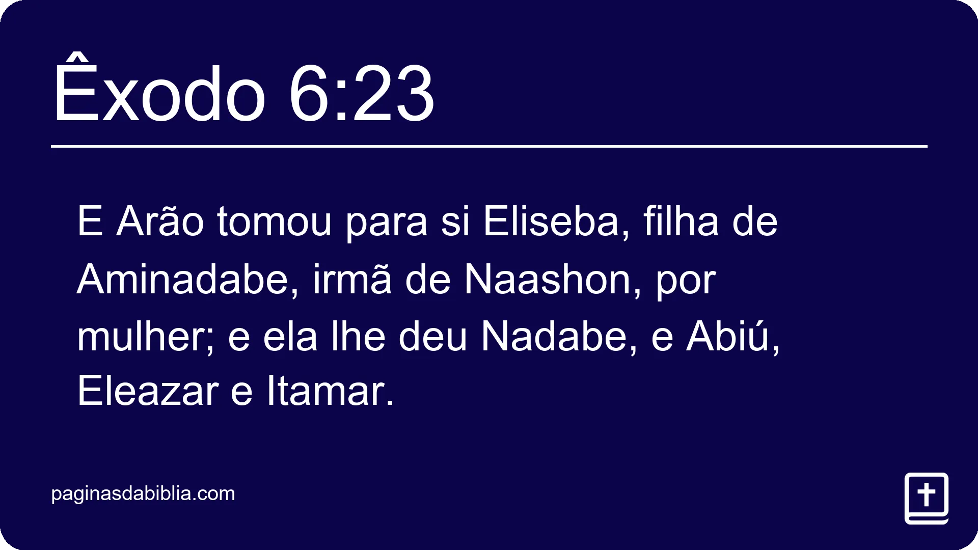 Êxodo 6:23