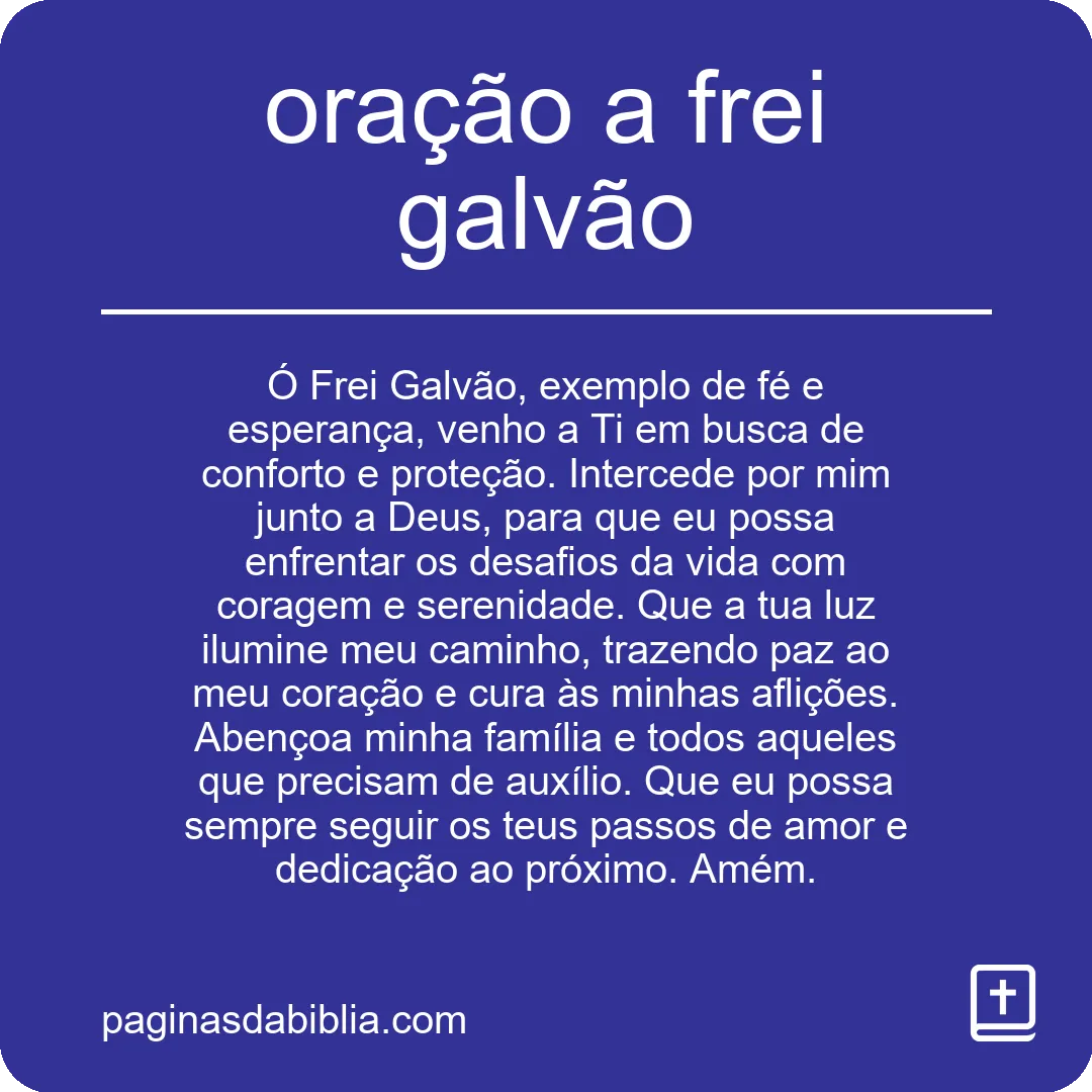 oração a frei galvão