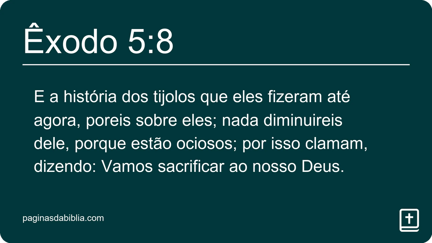 Êxodo 5:8