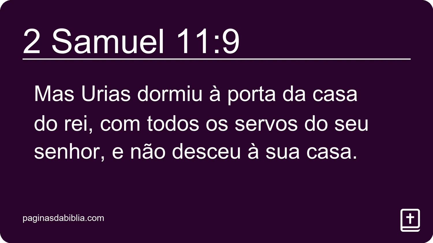 2 Samuel 11:9