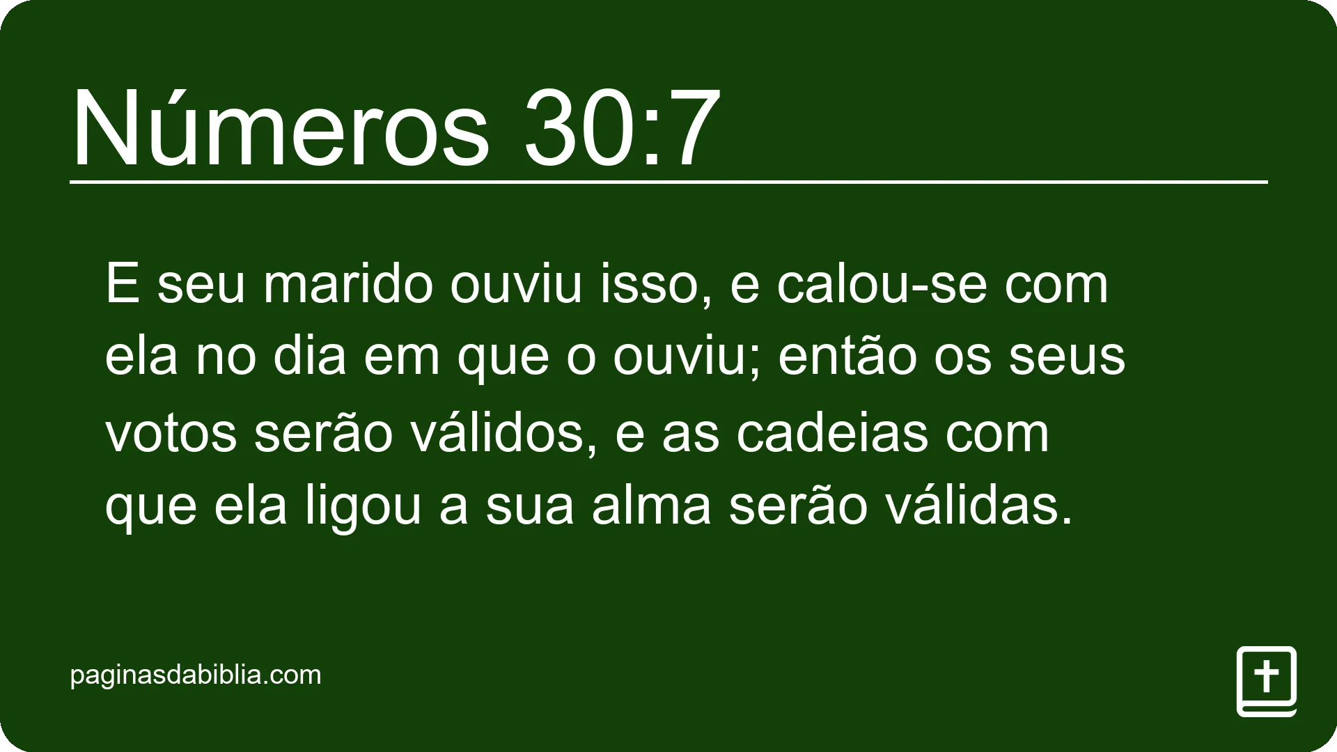 Números 30:7