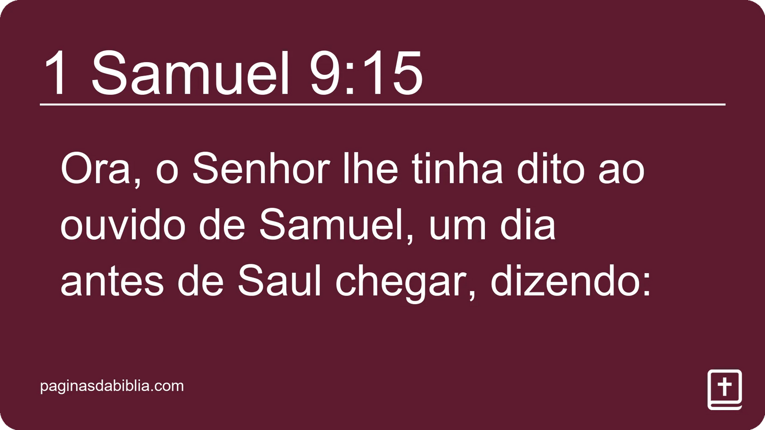 1 Samuel 9:15