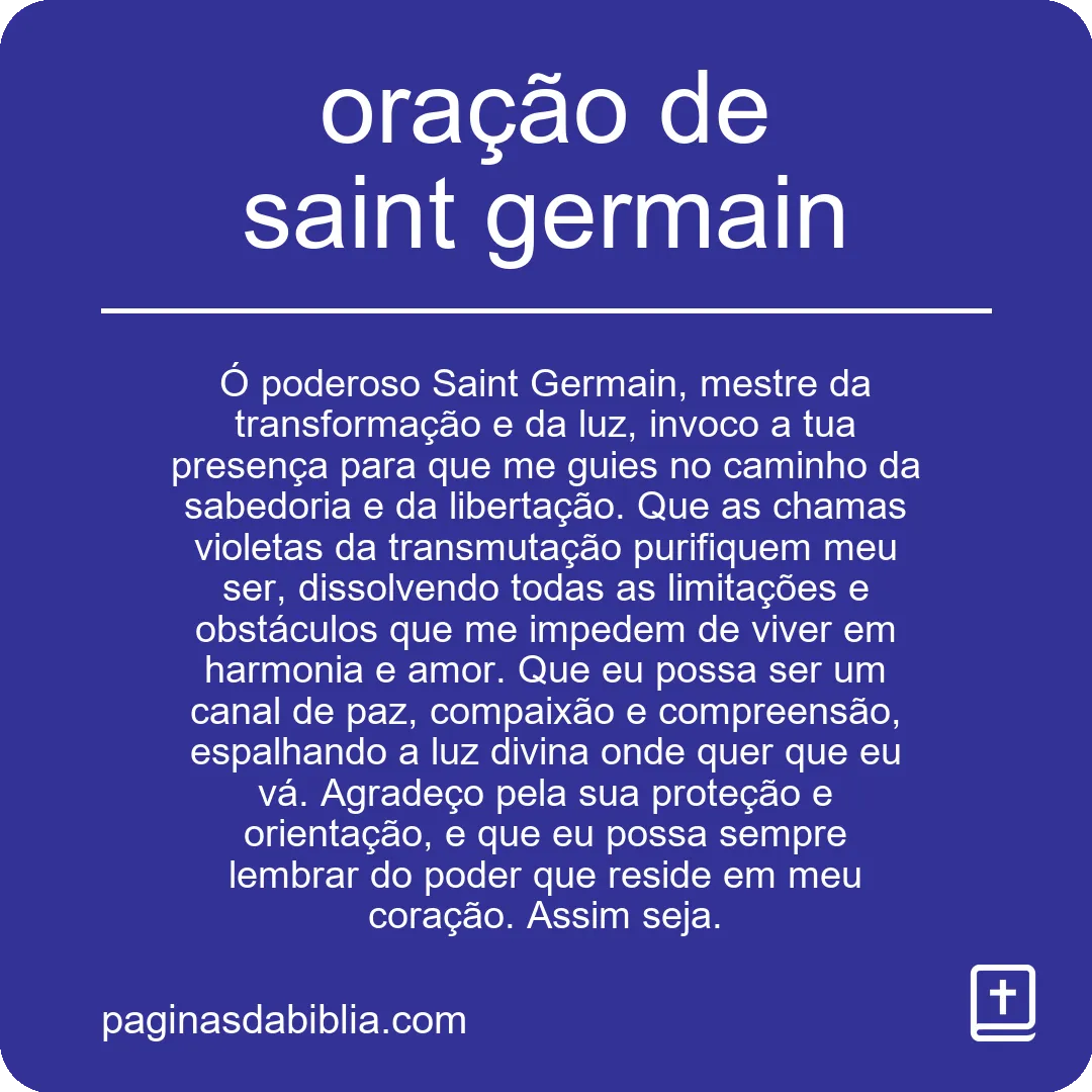 oração de saint germain