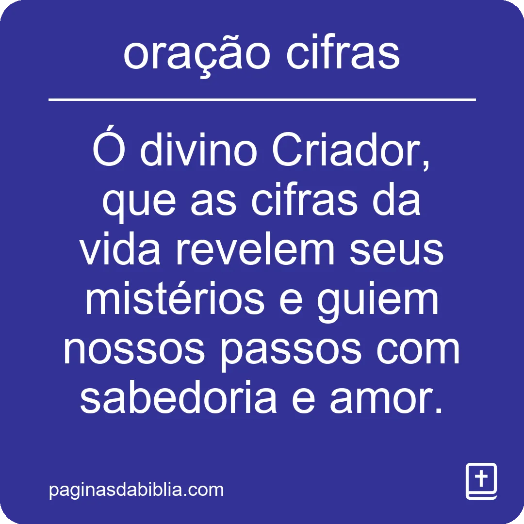 oração cifras