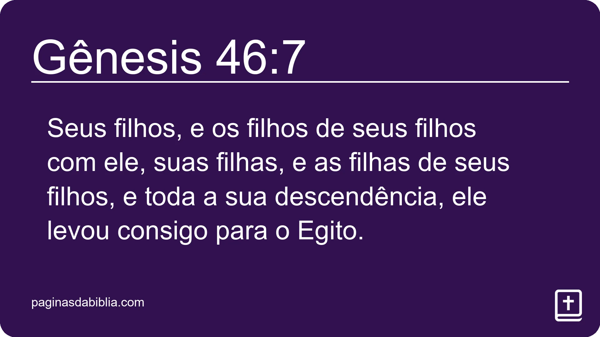 Gênesis 46:7