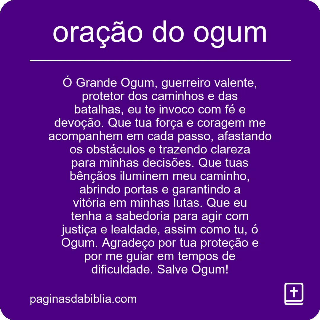 oração do ogum