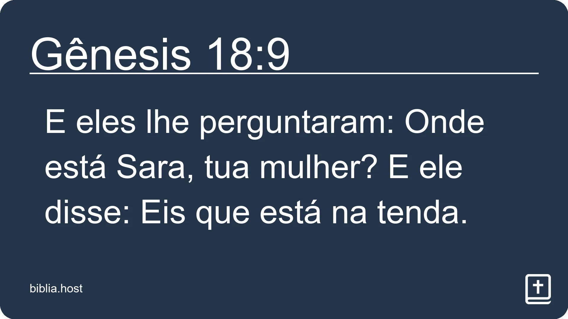 Gênesis 18:9