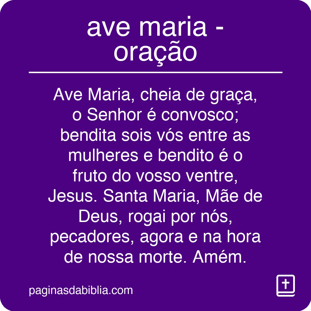 ave maria - oração