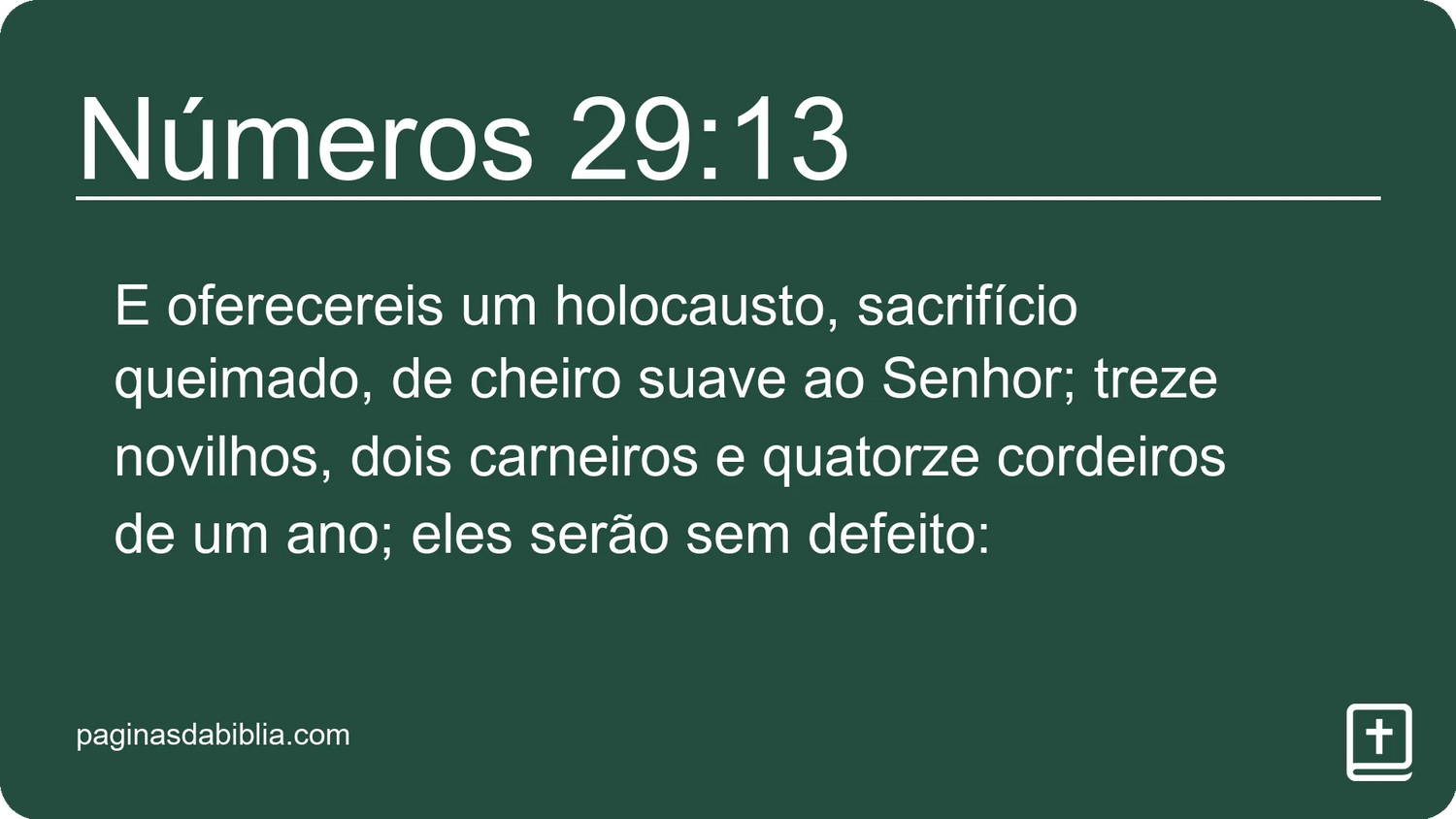 Números 29:13