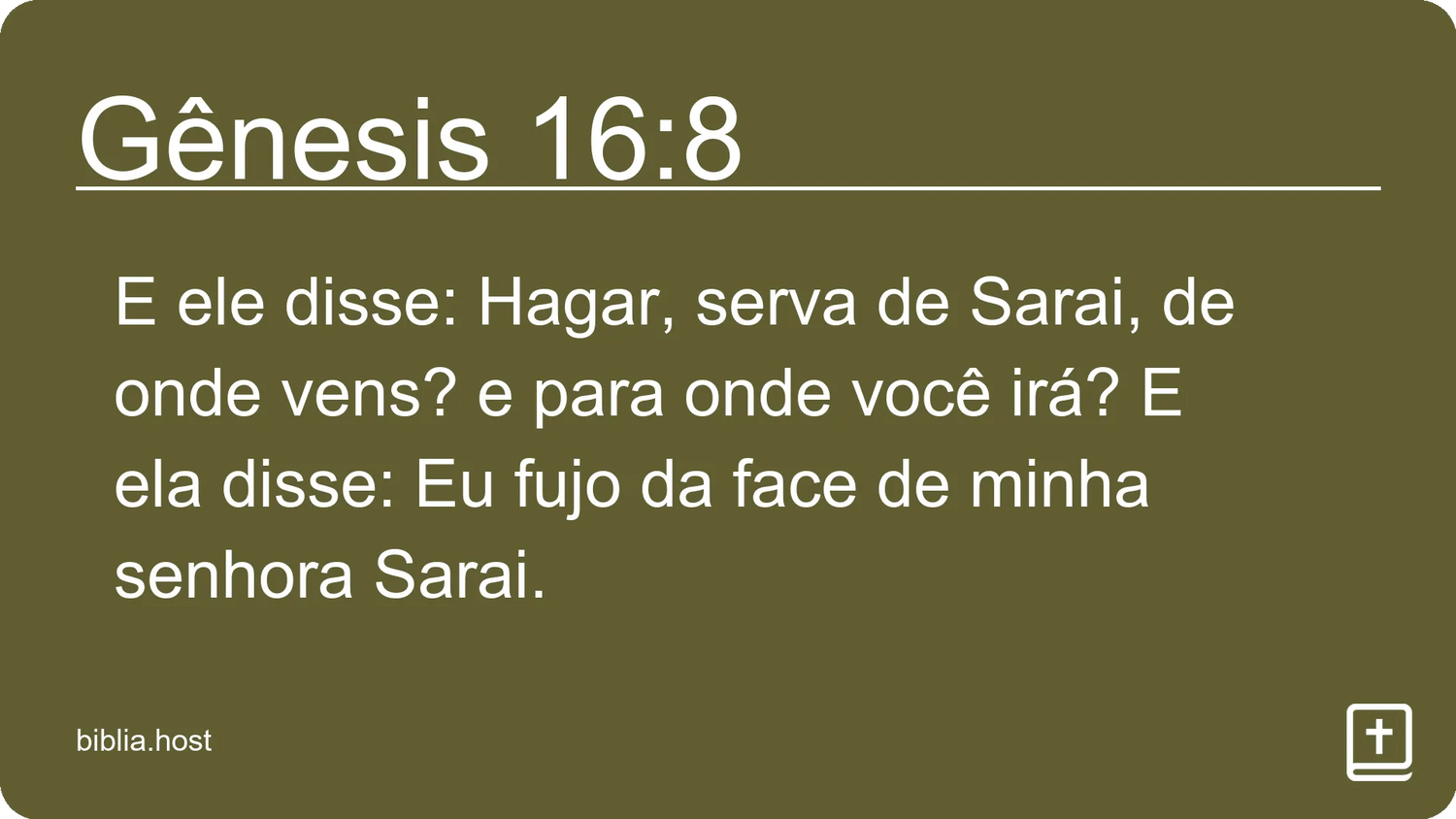 Gênesis 16:8