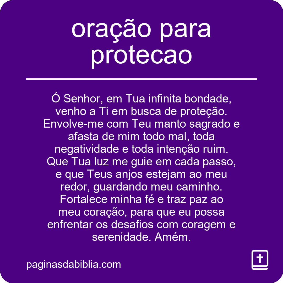 oração para protecao