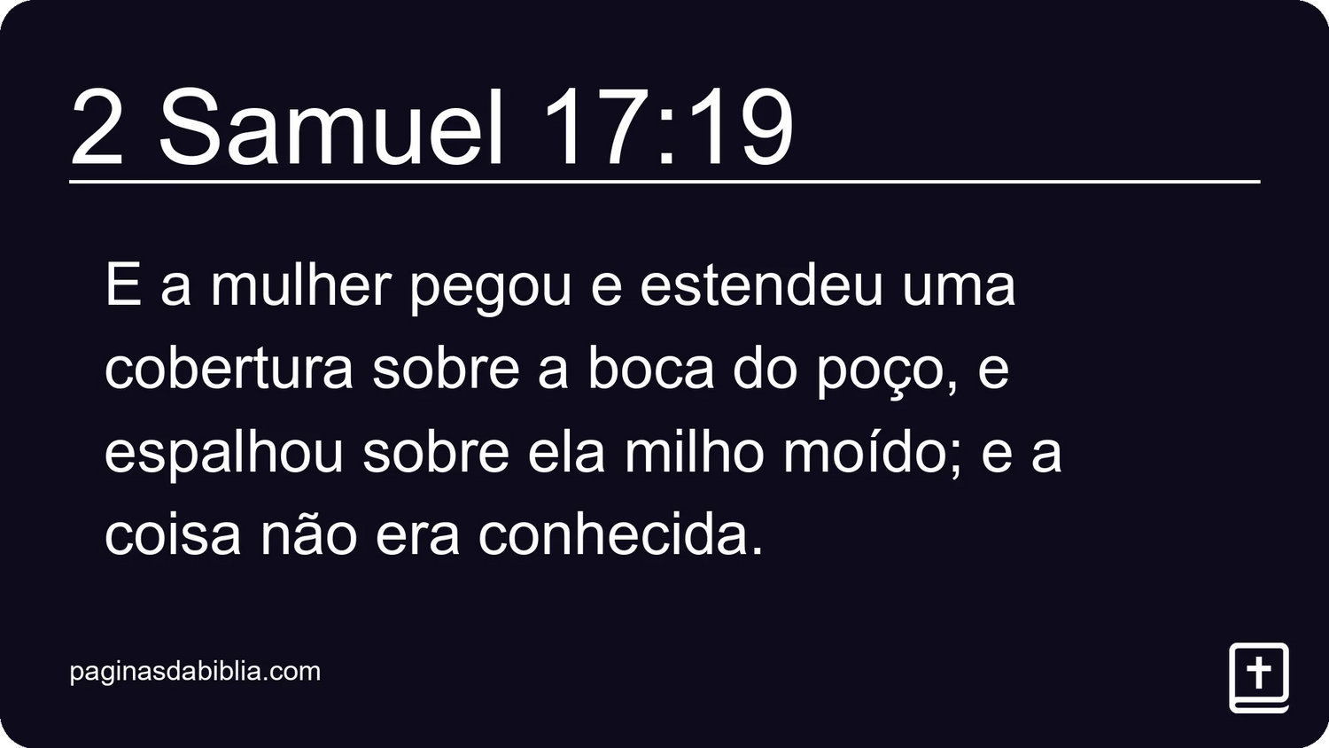 2 Samuel 17:19