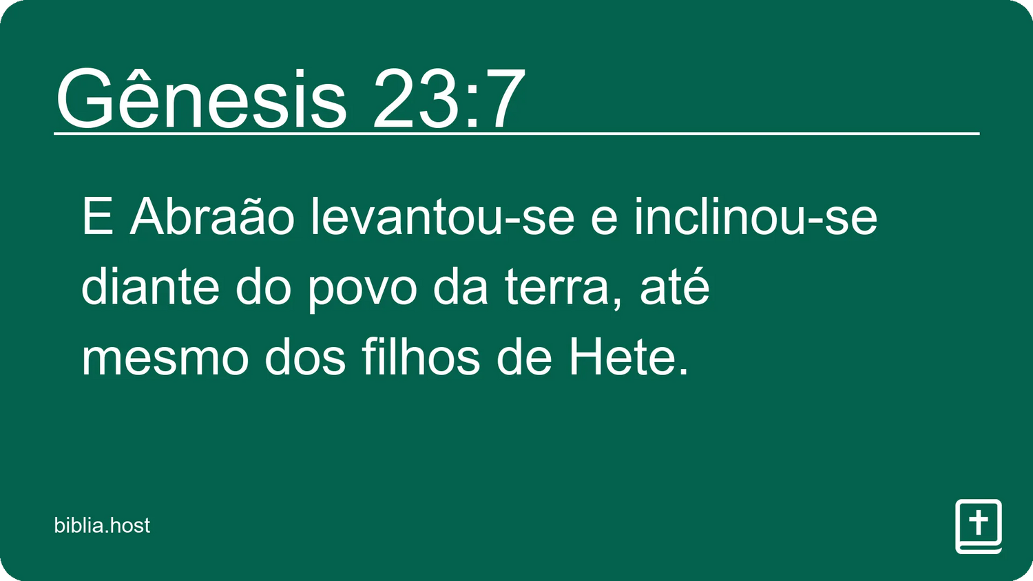 Gênesis 23:7