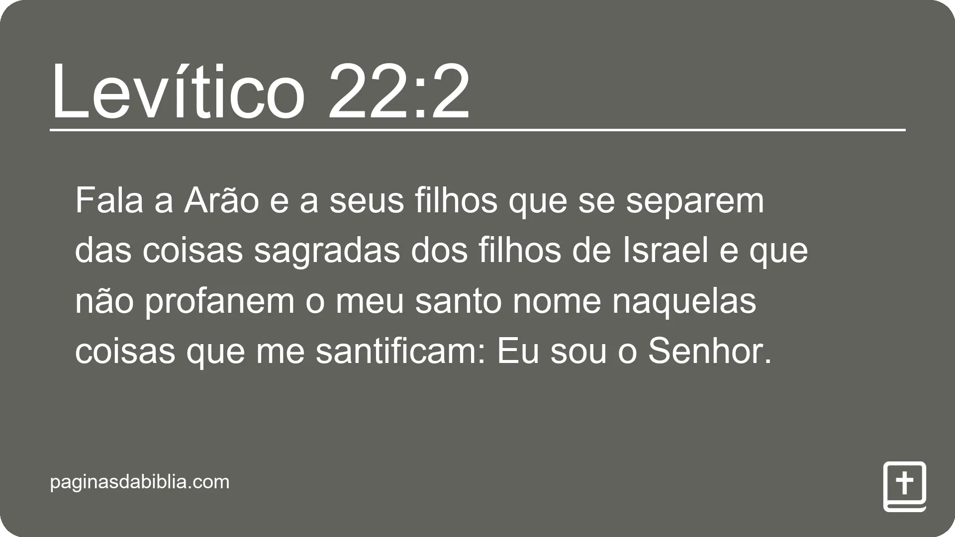 Levítico 22:2