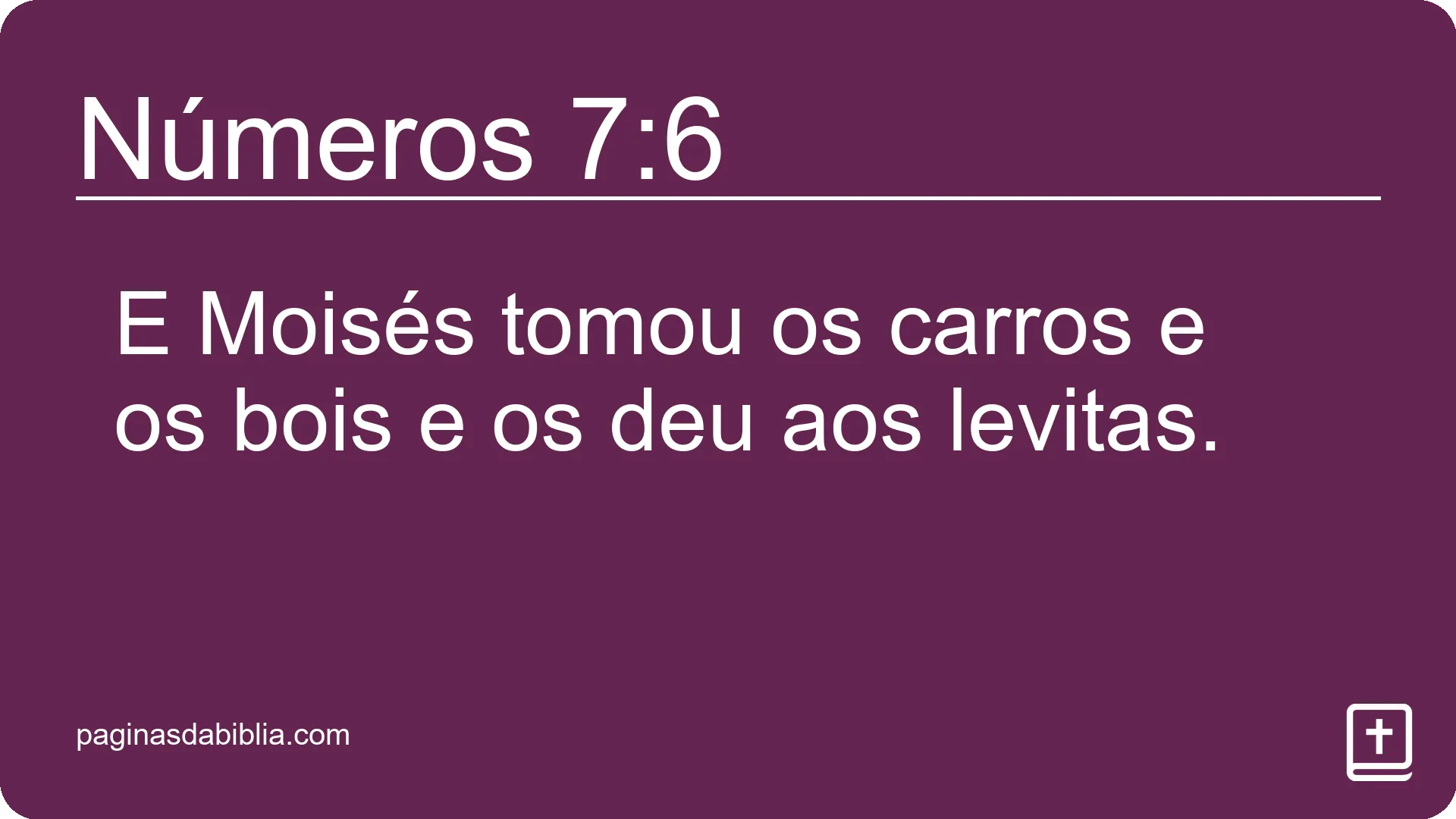 Números 7:6