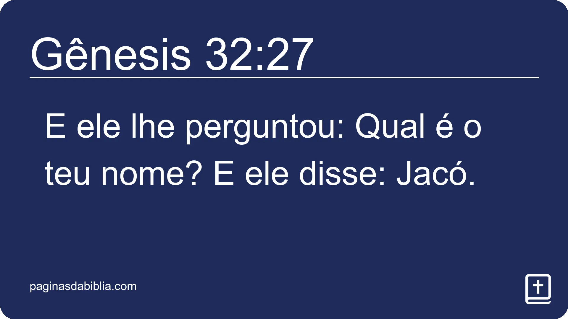 Gênesis 32:27