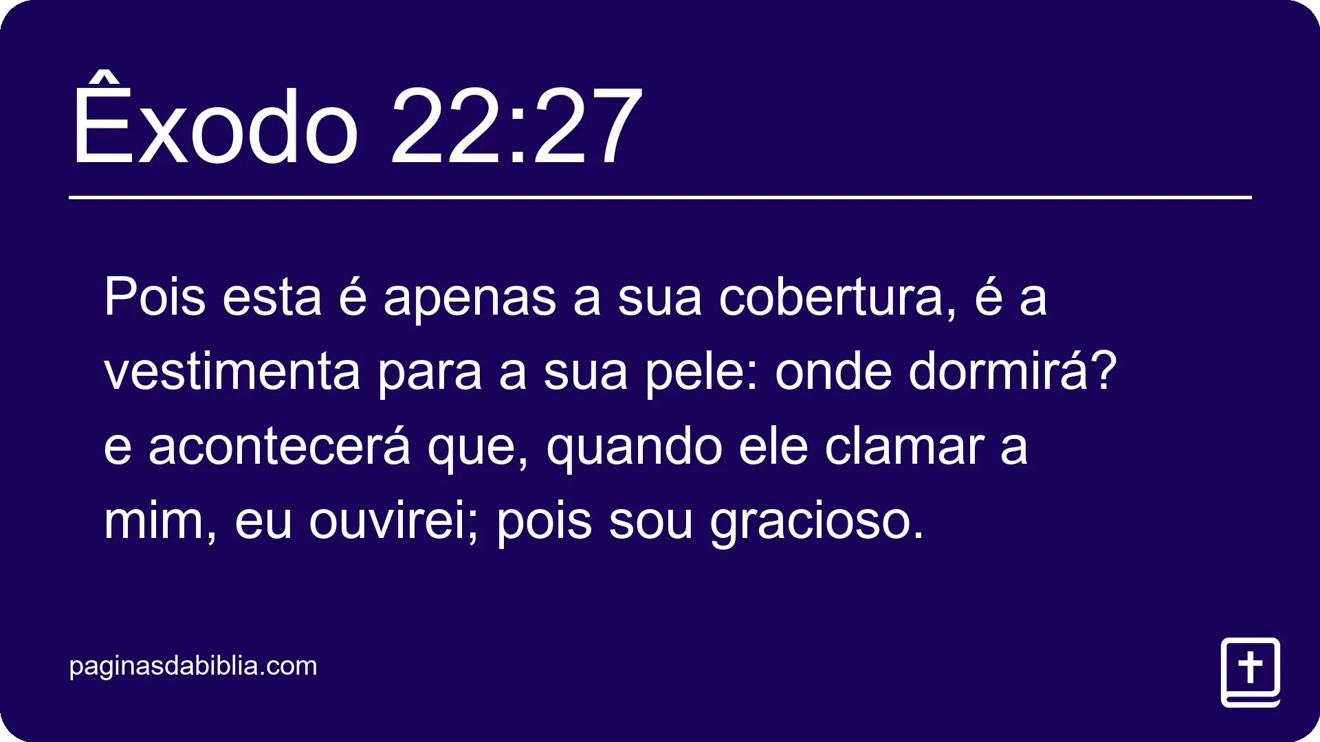 Êxodo 22:27