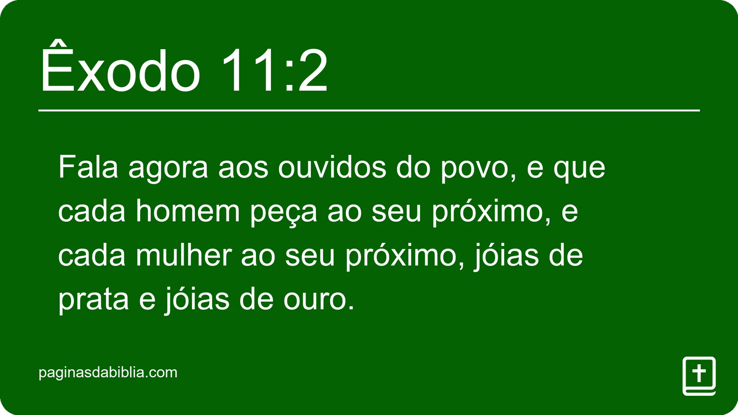 Êxodo 11:2