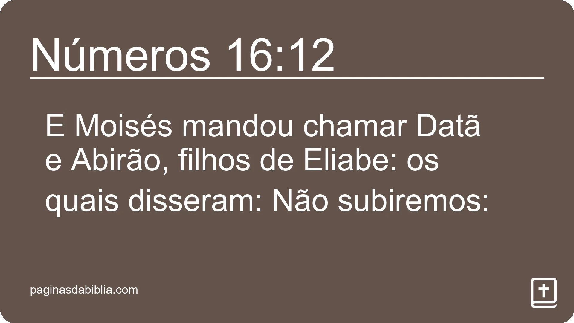 Números 16:12