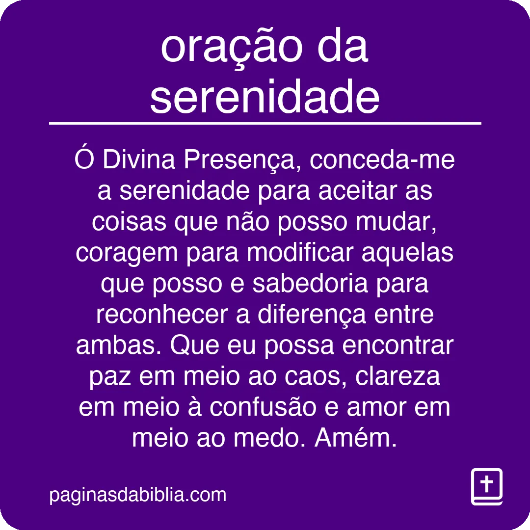 oração da serenidade