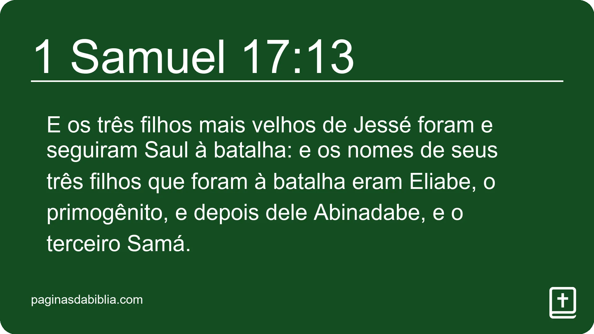 1 Samuel 17:13