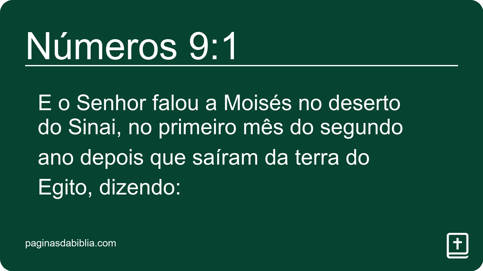 Números 9:1