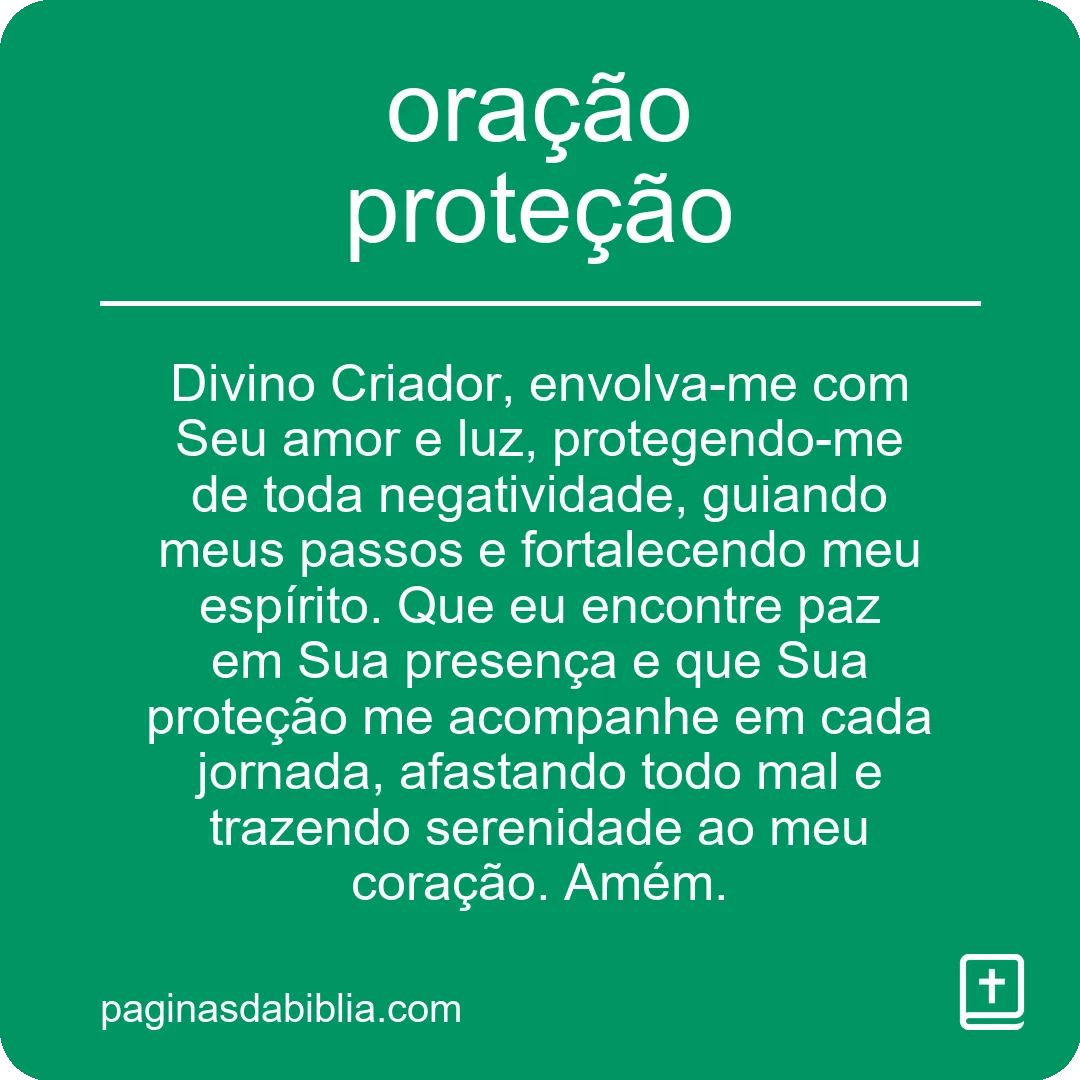 oração proteção