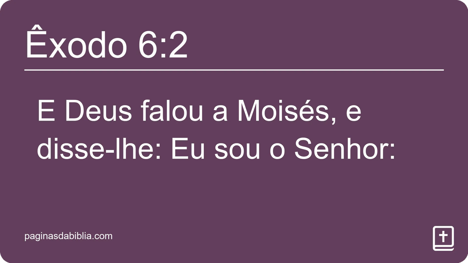 Êxodo 6:2