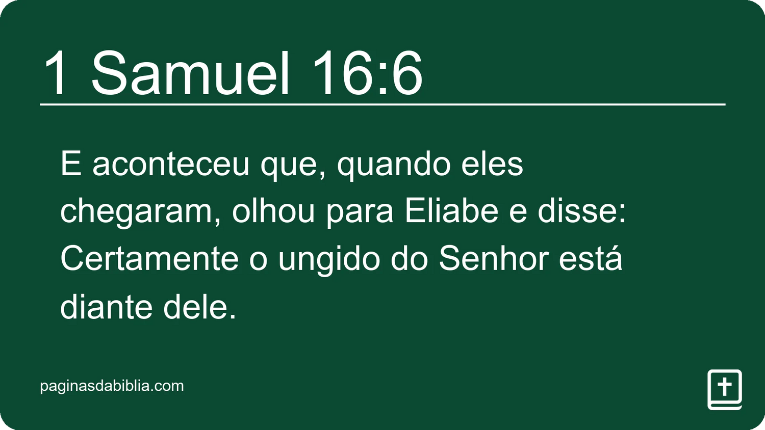 1 Samuel 16:6