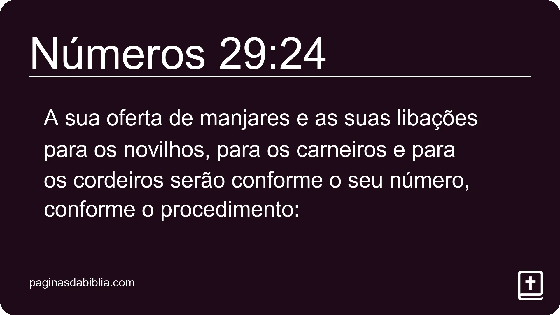 Números 29:24