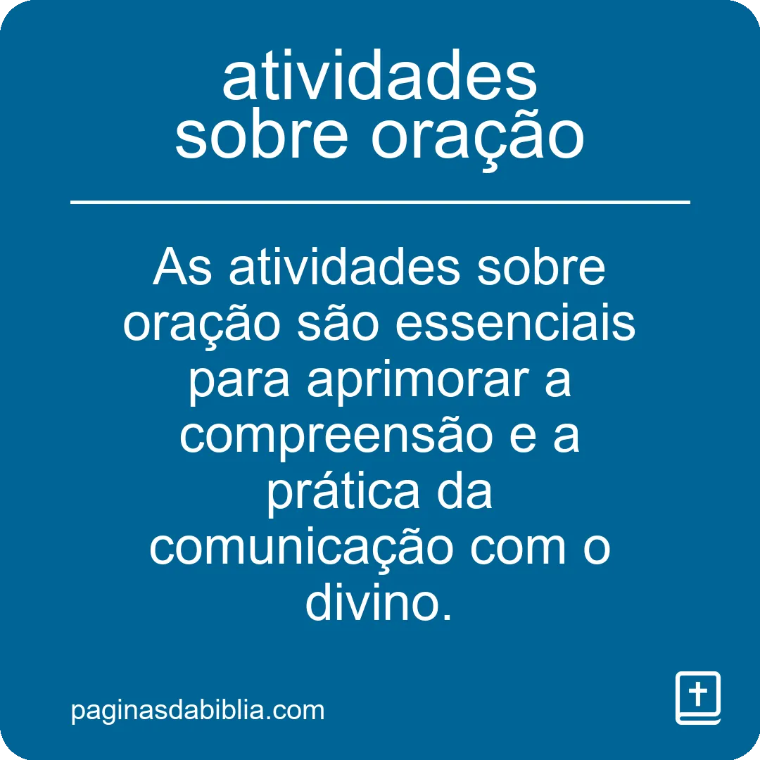 atividades sobre oração