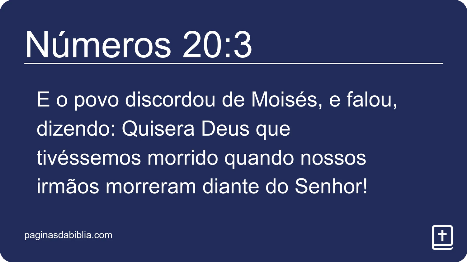 Números 20:3