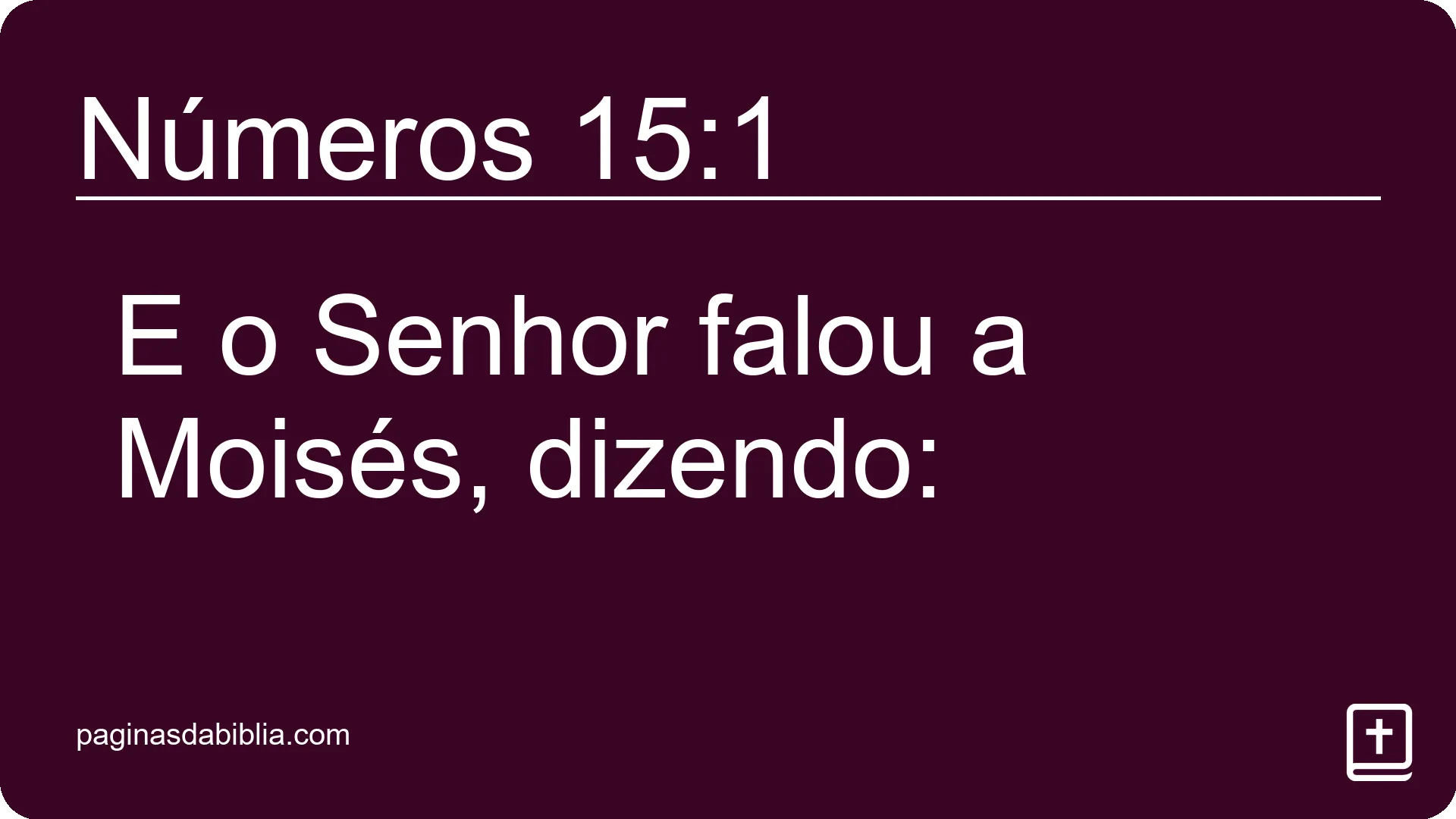 Números 15:1