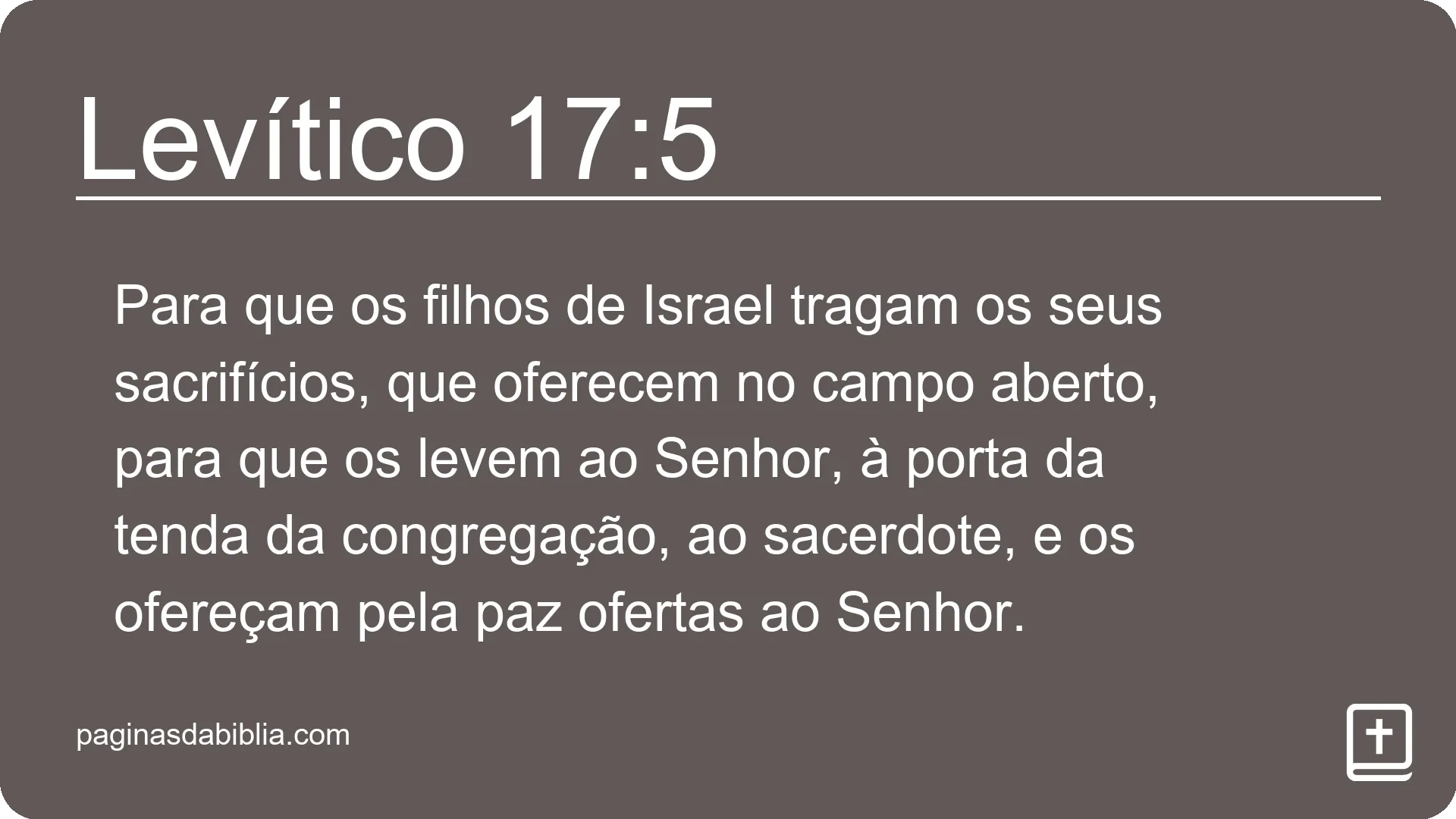 Levítico 17:5