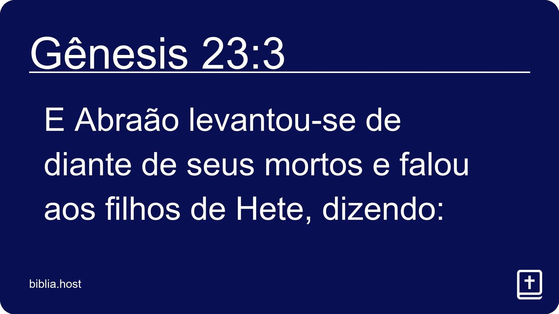 Gênesis 23:3