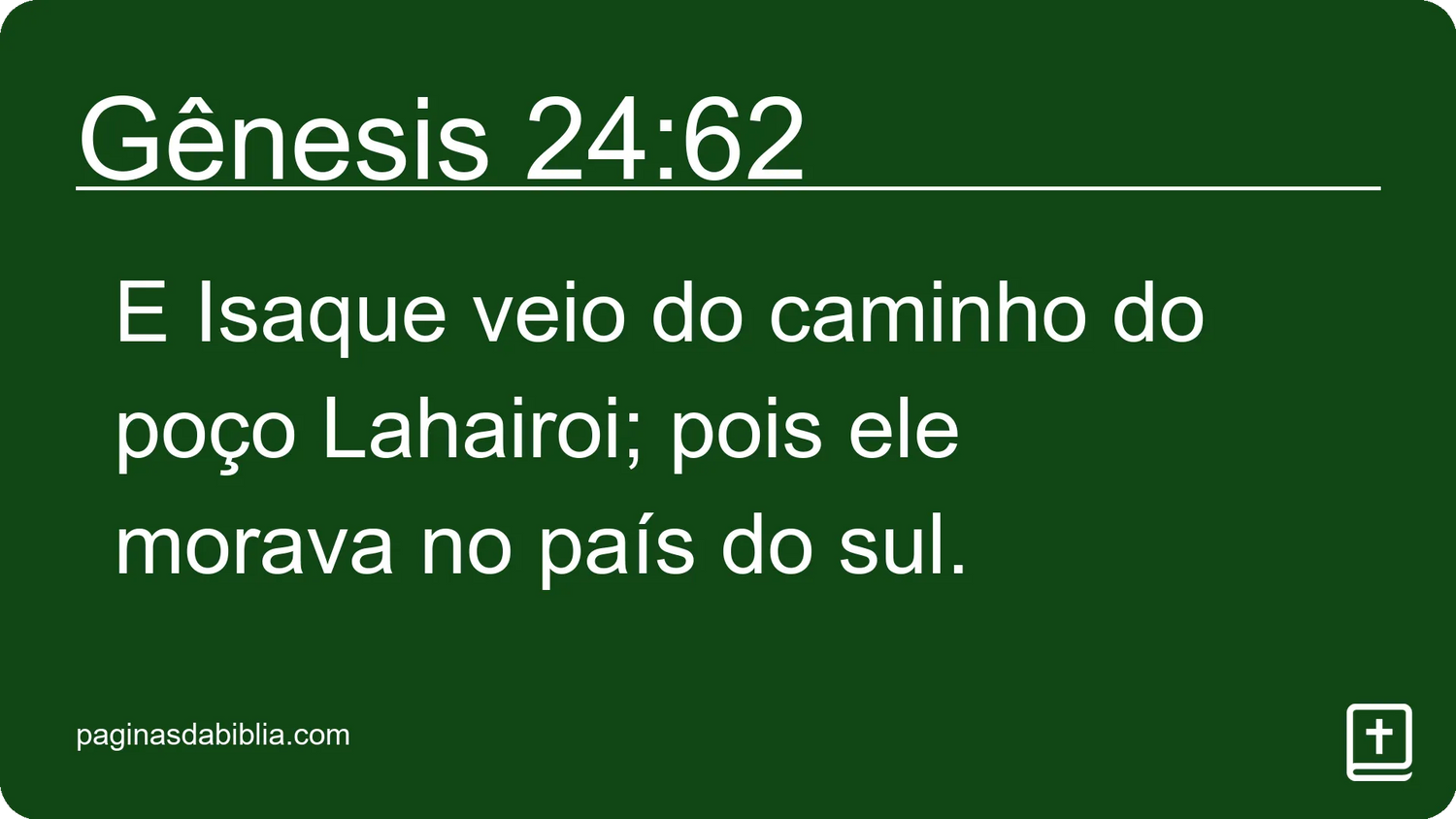 Gênesis 24:62