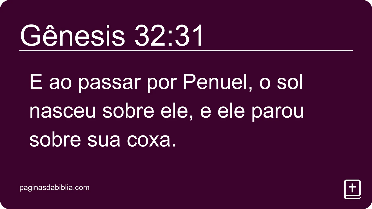 Gênesis 32:31