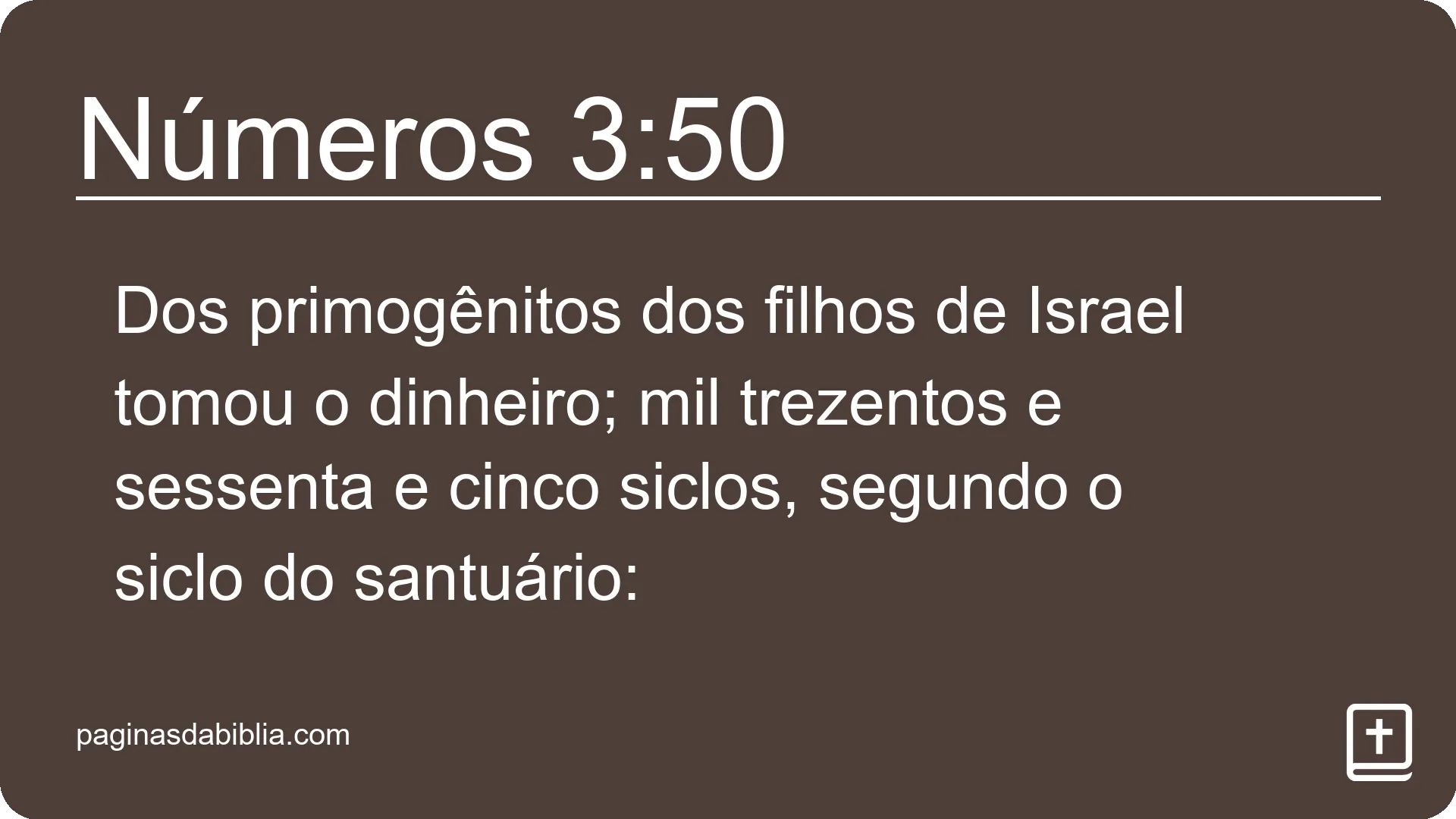 Números 3:50