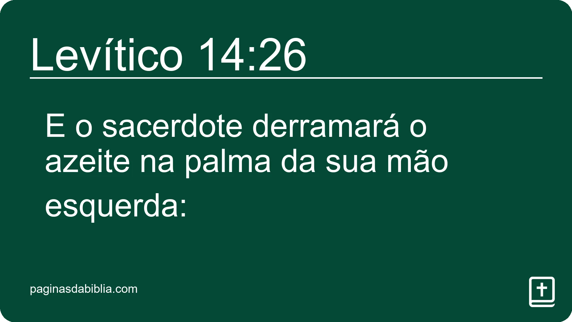 Levítico 14:26