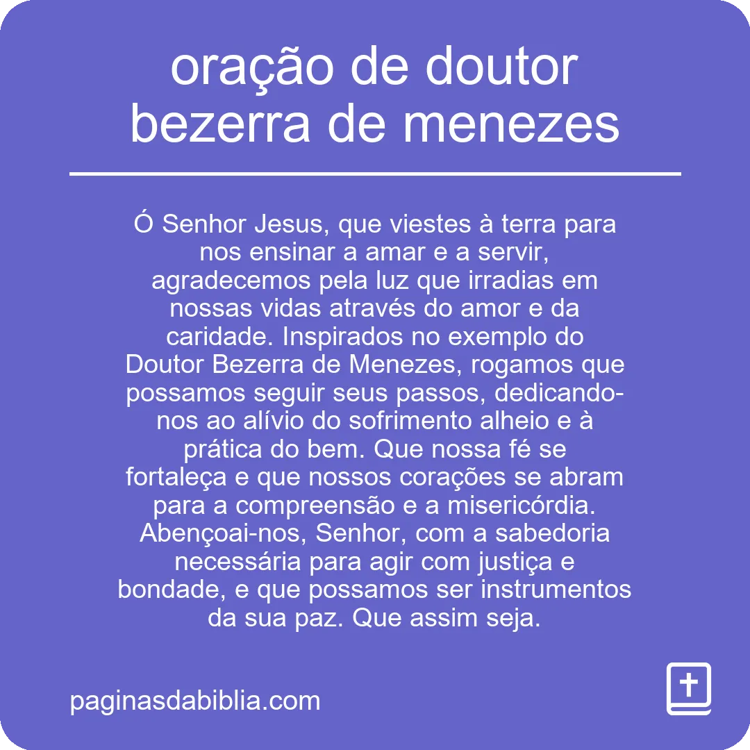 oração de doutor bezerra de menezes