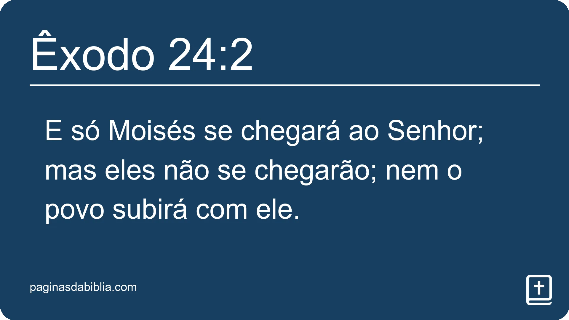 Êxodo 24:2