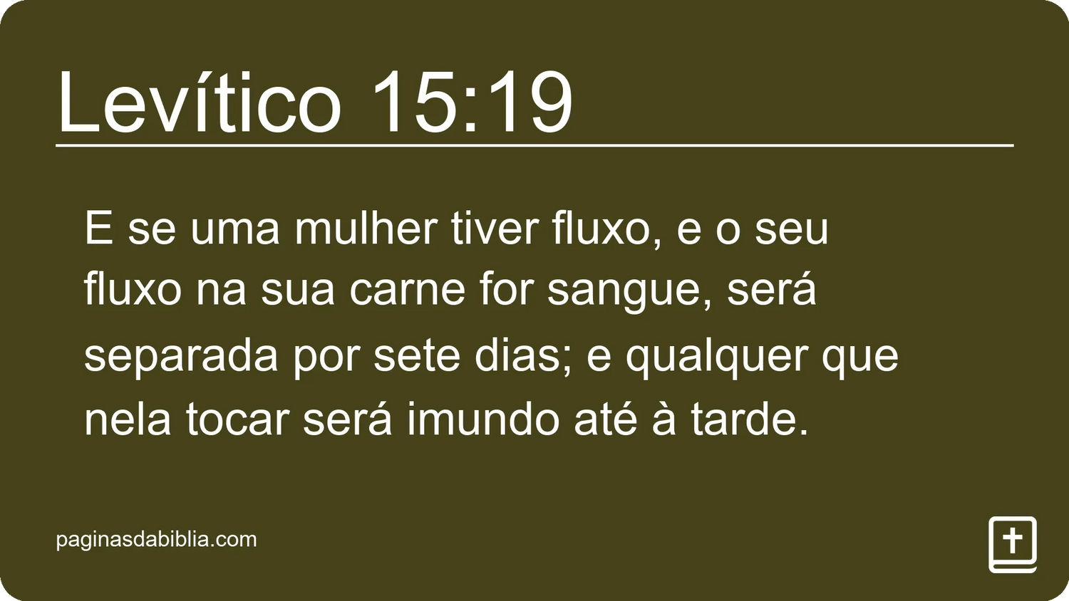 Levítico 15:19