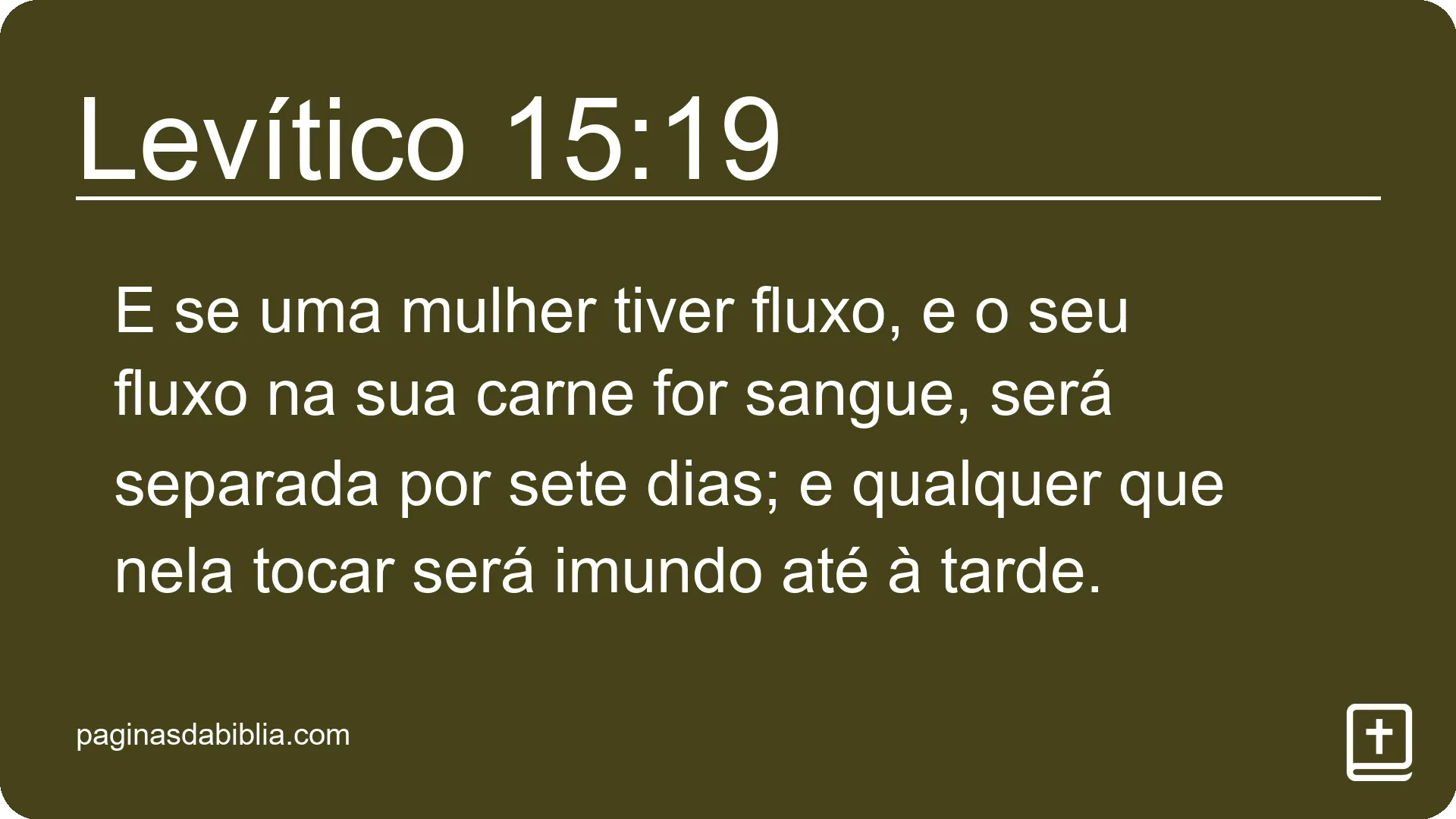 Levítico 15:19