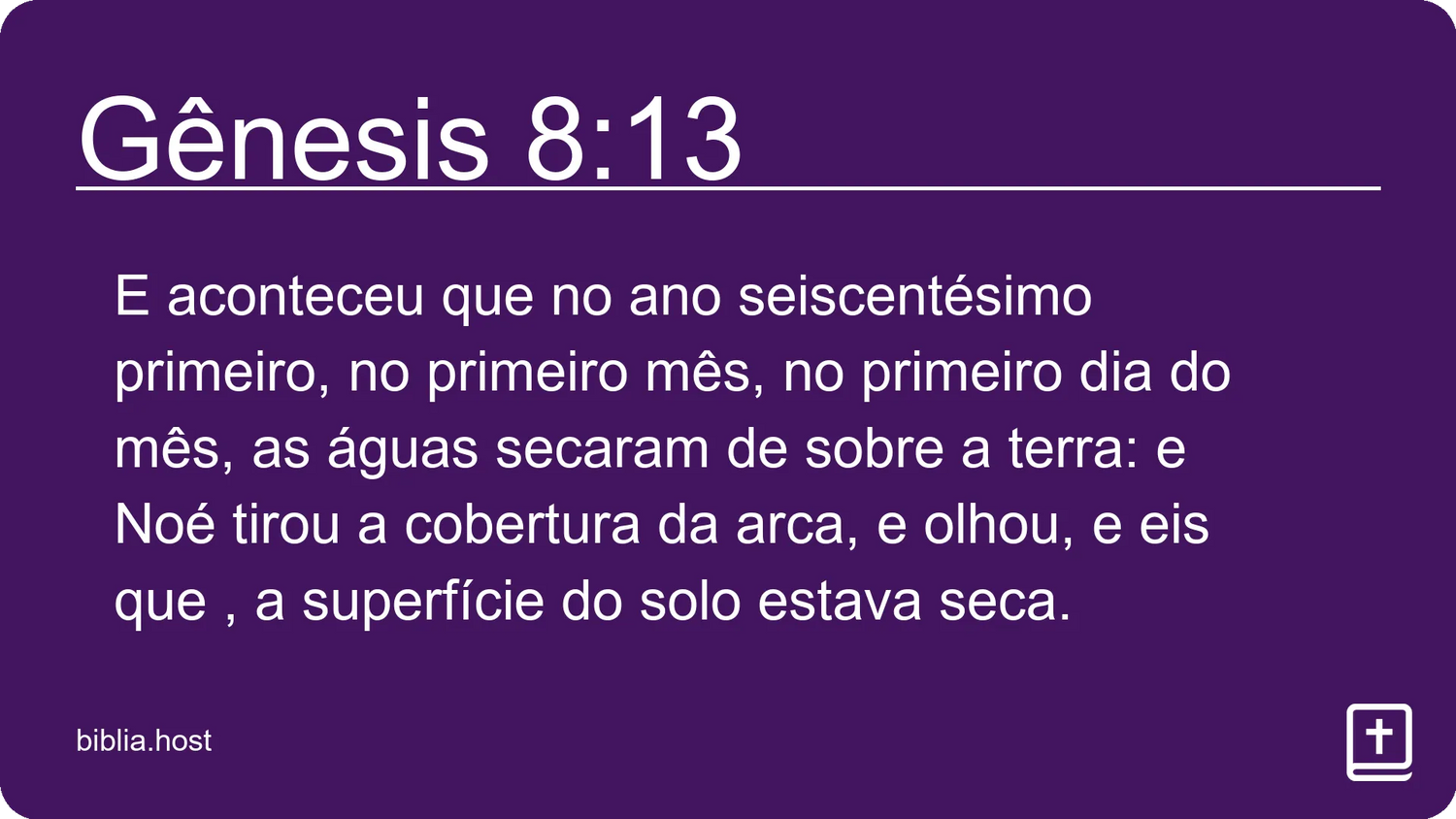 Gênesis 8:13