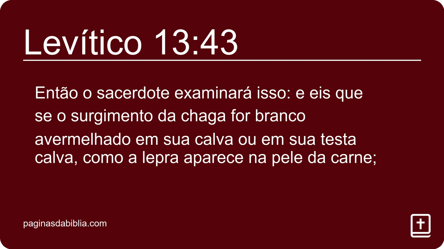 Levítico 13:43