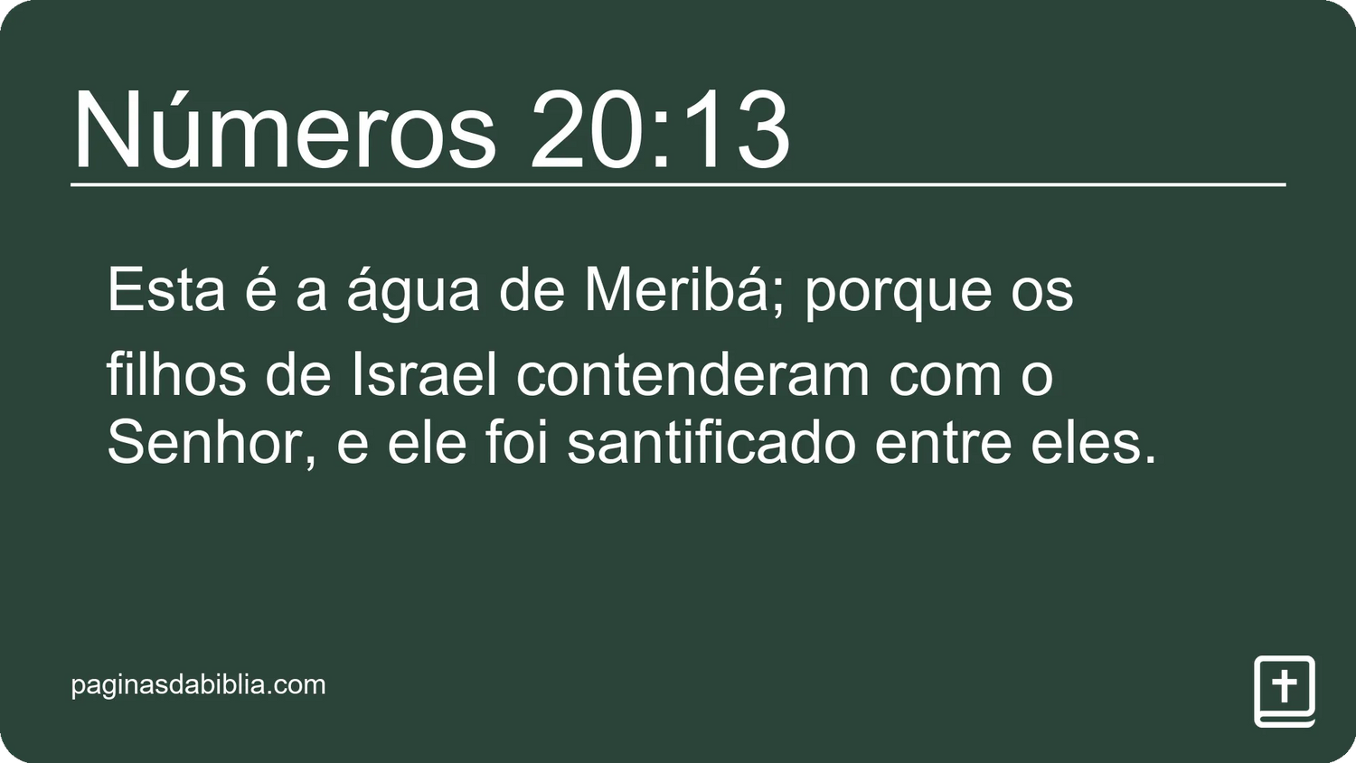 Números 20:13