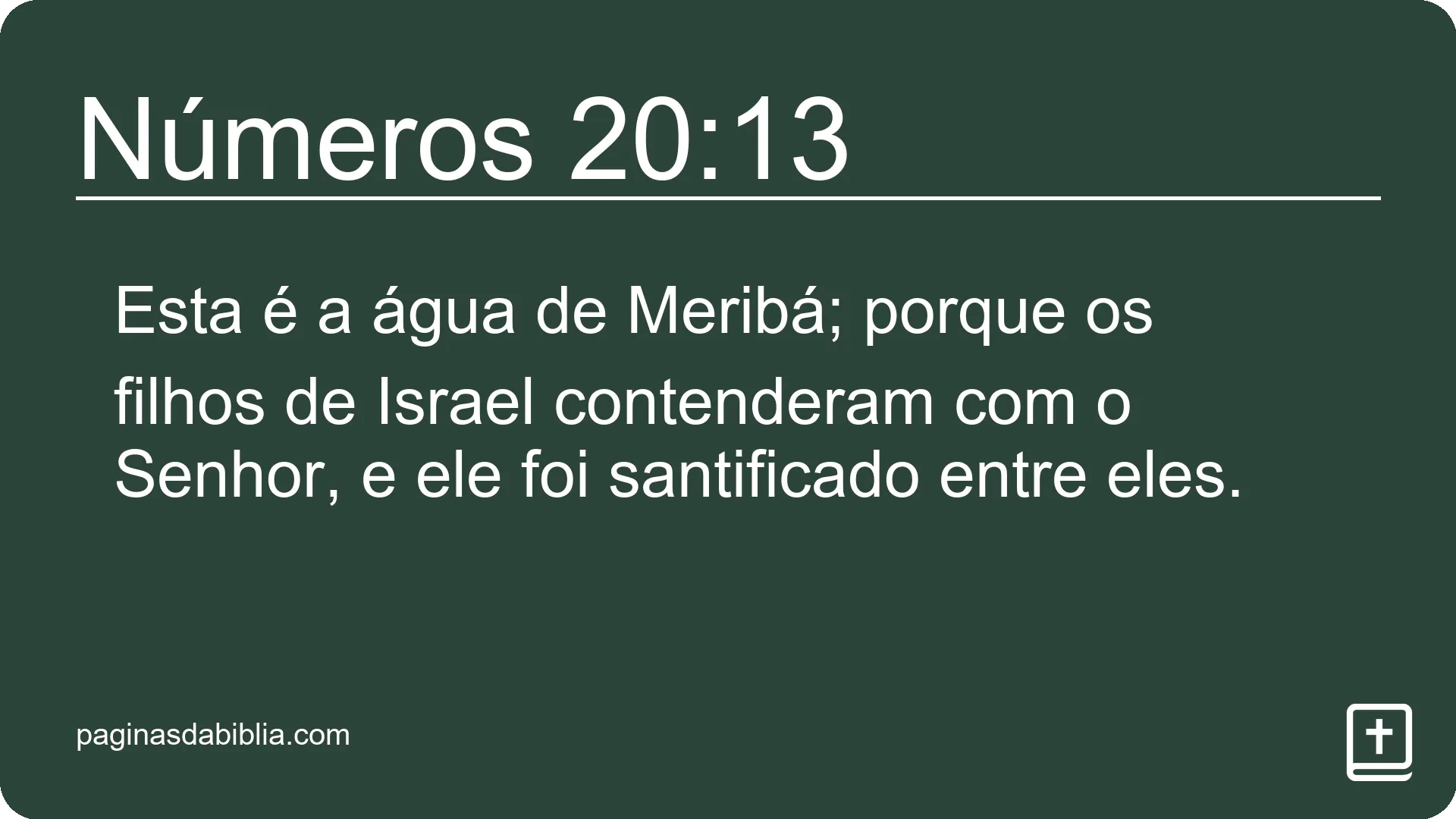 Números 20:13