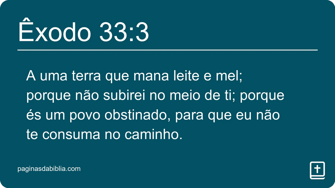 Êxodo 33:3