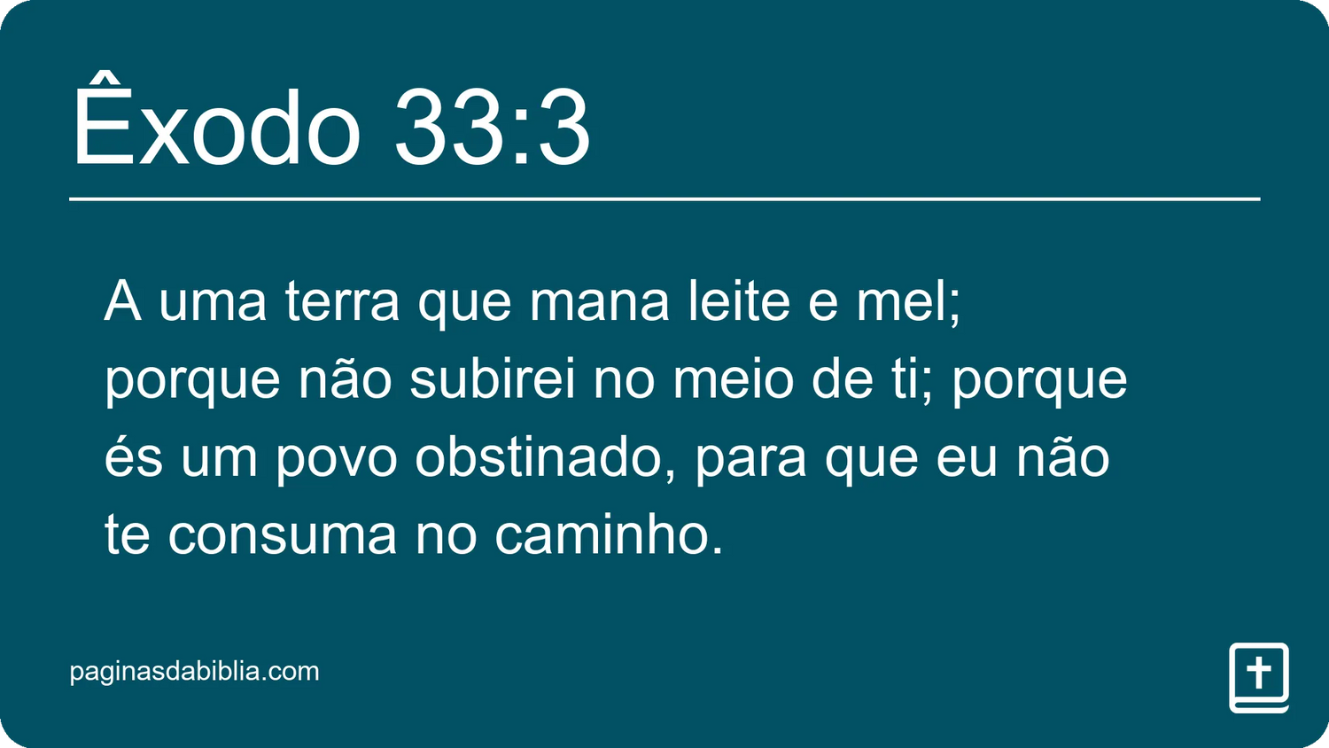 Êxodo 33:3