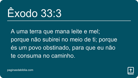 Êxodo 33:3